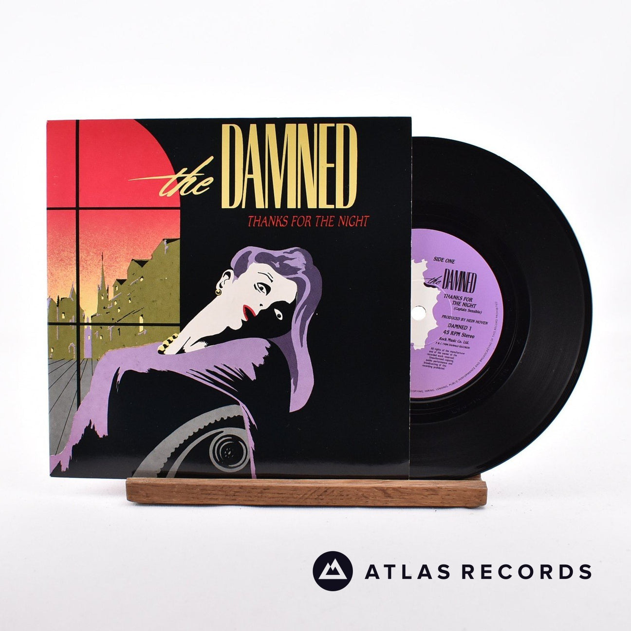 The Damned Thanks For The Night 7" Vinyl Record - Front Cover & Record