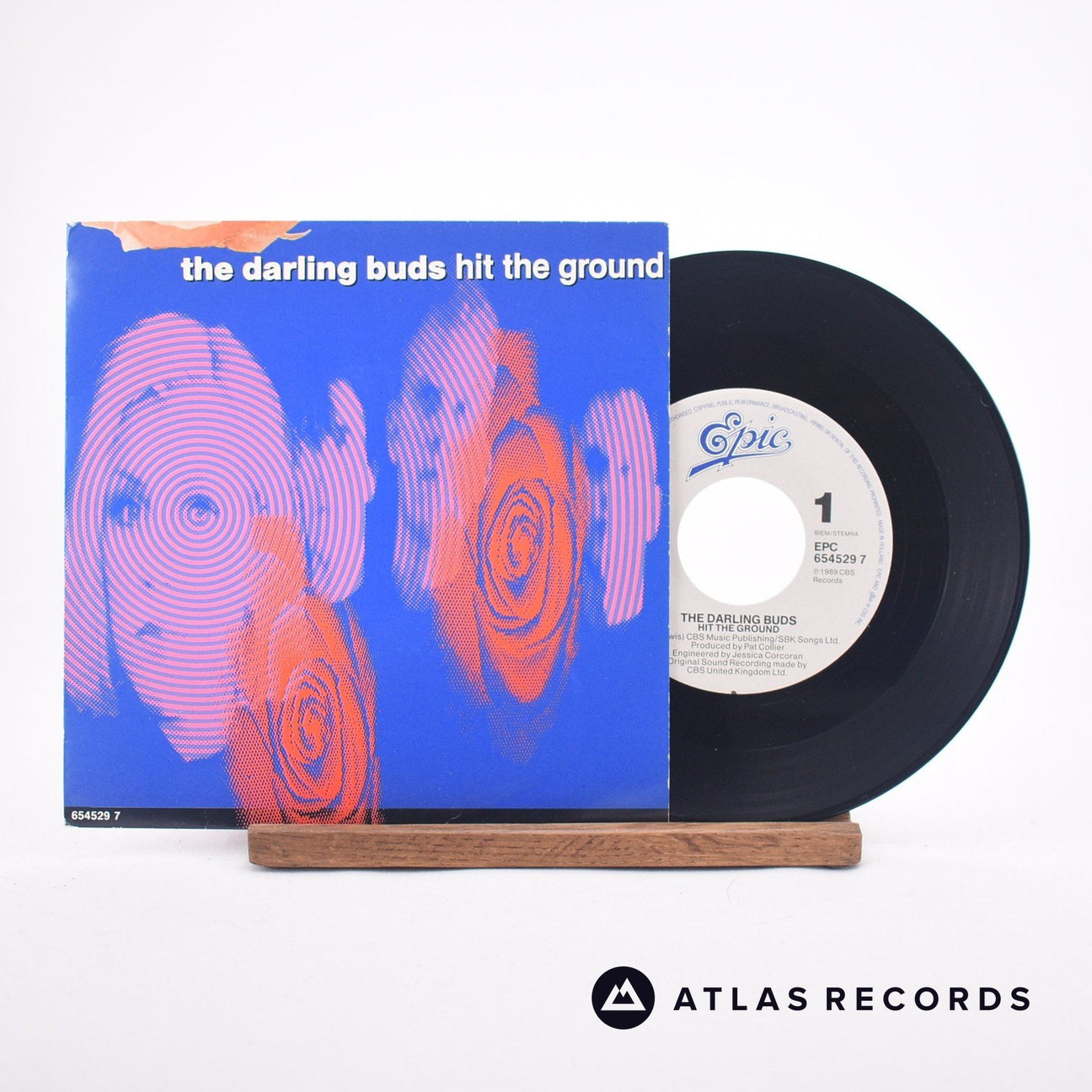 The Darling Buds Hit The Ground 7" Vinyl Record - Front Cover & Record