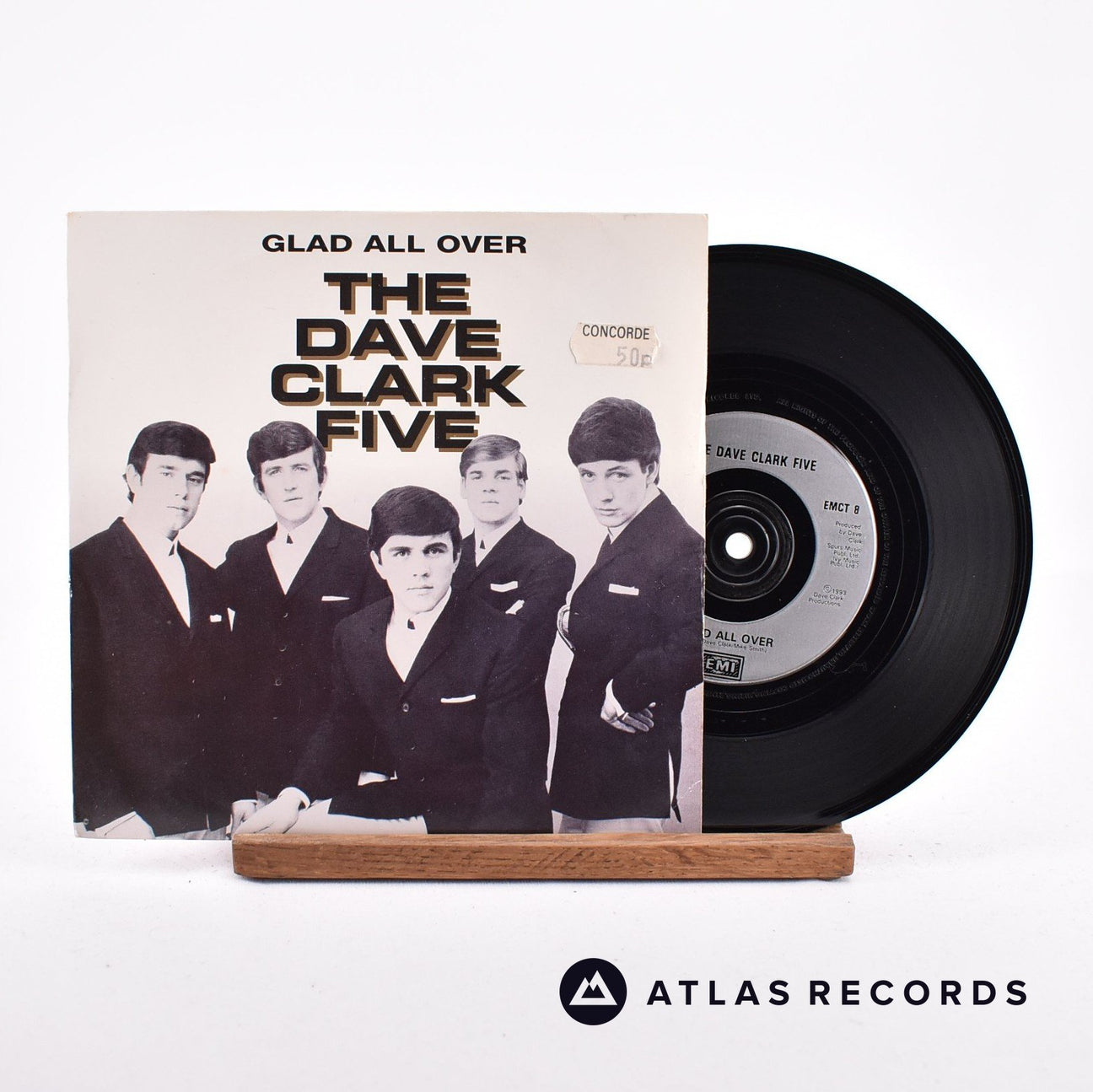 The Dave Clark Five Glad All Over 7" Vinyl Record - Front Cover & Record