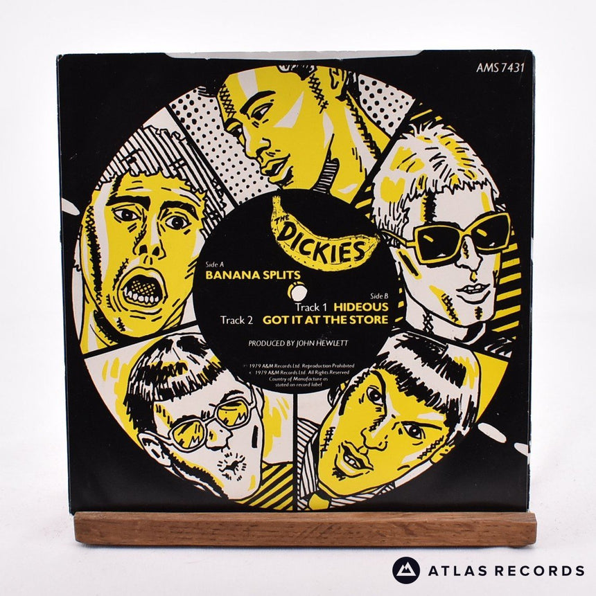 The Dickies - Banana Splits - Yellow 7" Vinyl Record - VG+/VG+