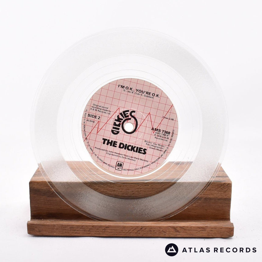 The Dickies - Paranoid - Clear 7" Vinyl Record - EX/EX