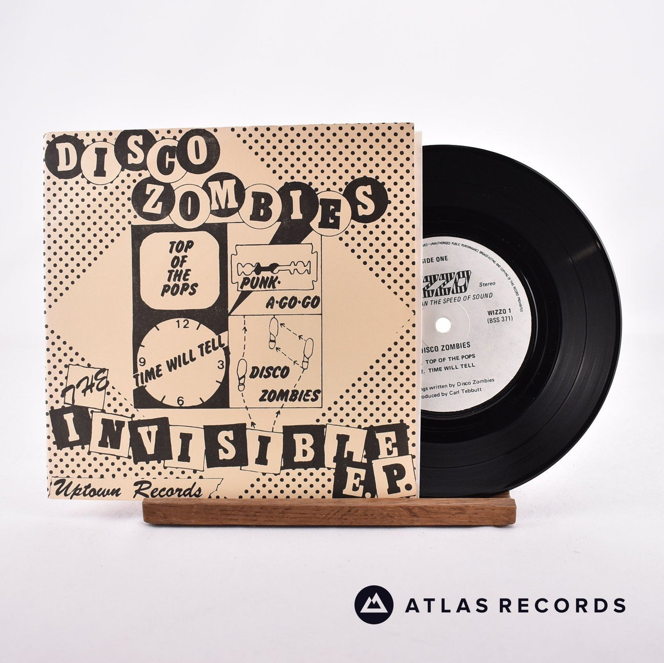 The Disco Zombies The Invisible E.P. 7" Vinyl Record - Front Cover & Record