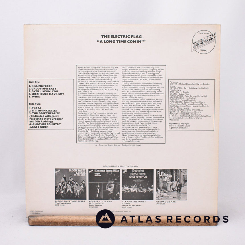 The Electric Flag - A Long Time Comin' - Reissue LP Vinyl Record - EX/EX