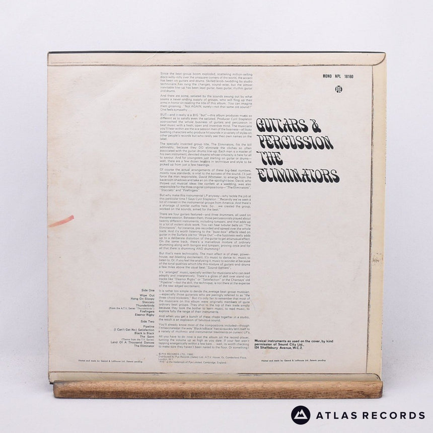 The Eliminators - Guitars & Percussion - Mono A-2 B-2 LP Vinyl Record - VG+/VG+