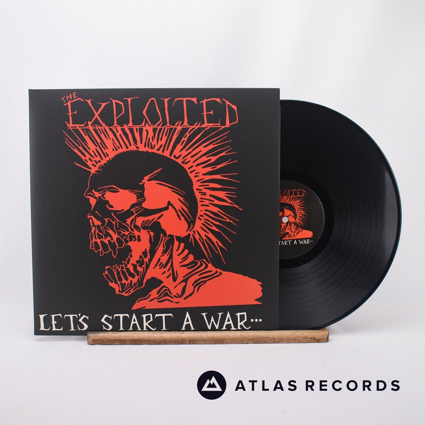 The Exploited Let's Start A War... ...Said Maggie One Day LP Vinyl Record - Front Cover & Record