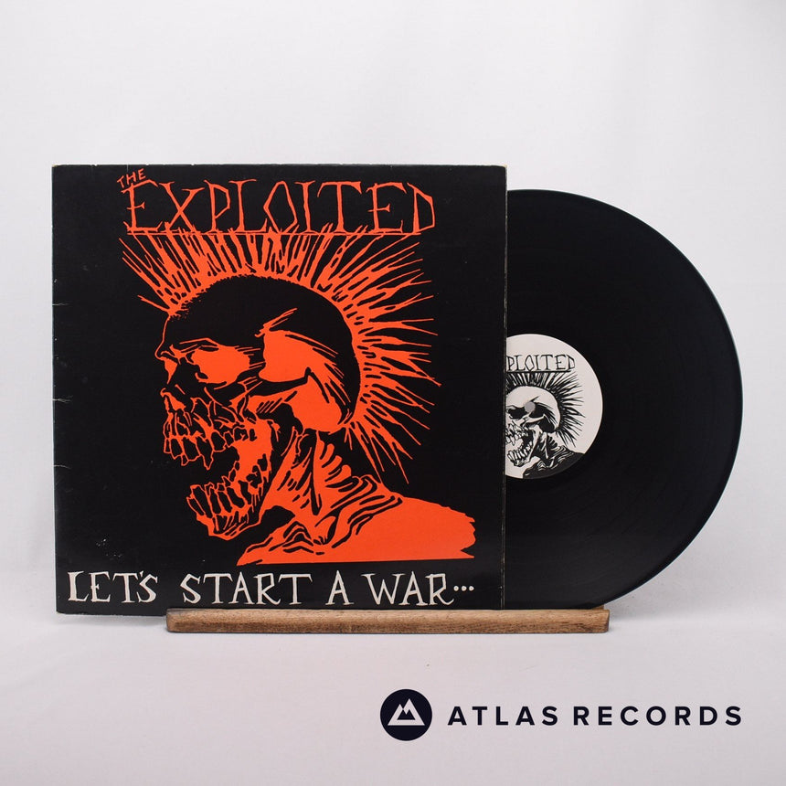 The Exploited Let's Start A War... ...Said Maggie One Day LP Vinyl Record - Front Cover & Record