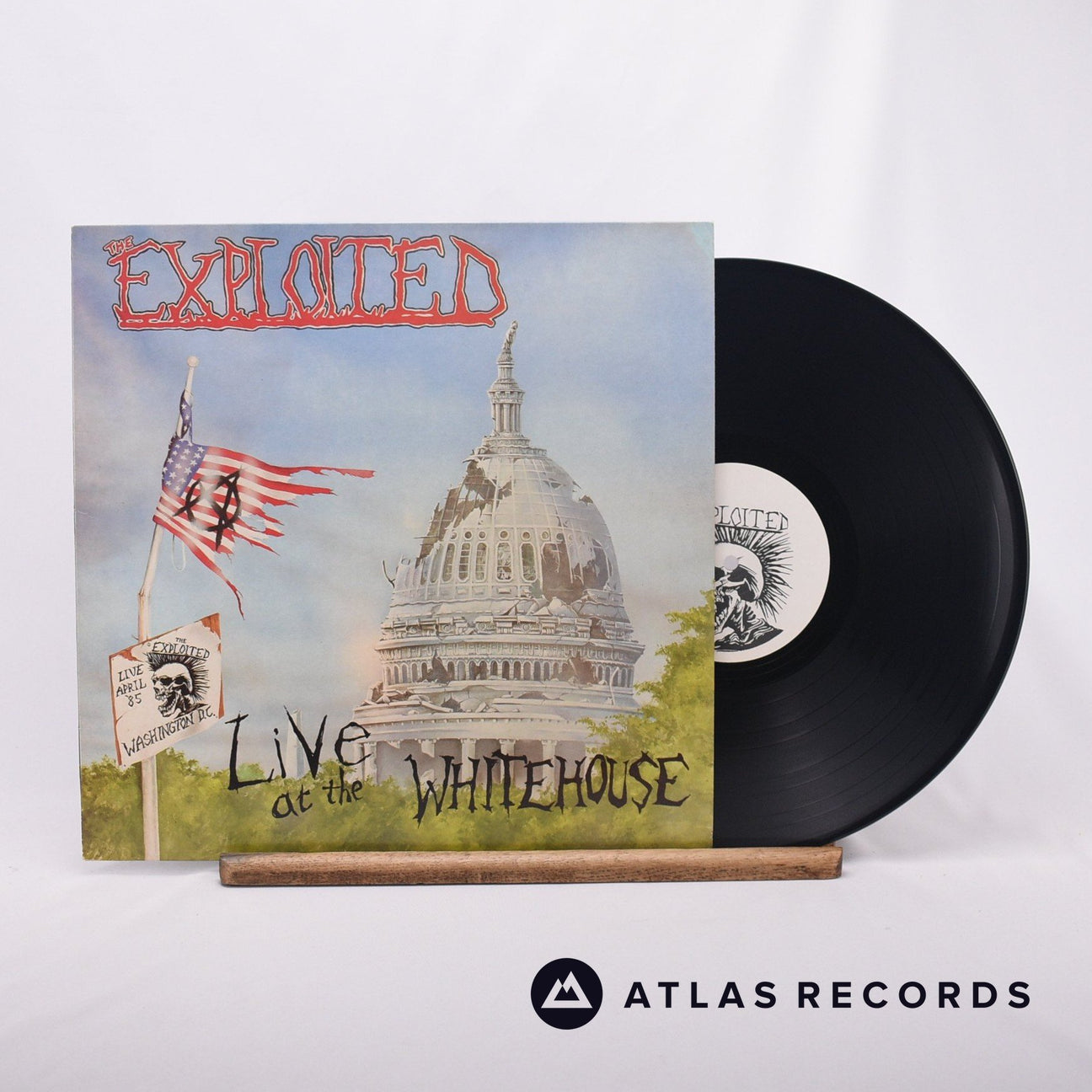 The Exploited Live At The Whitehouse LP Vinyl Record - Front Cover & Record