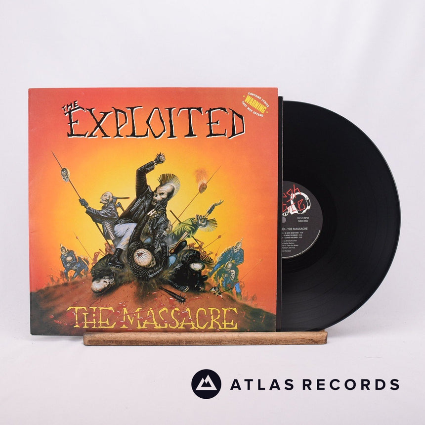 The Exploited The Massacre LP Vinyl Record - Front Cover & Record