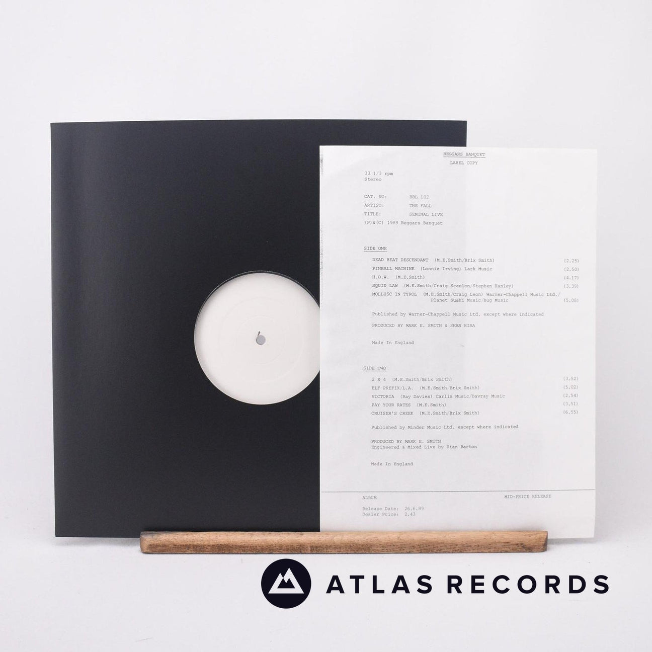 The Fall Seminal Live LP Vinyl Record - In Sleeve