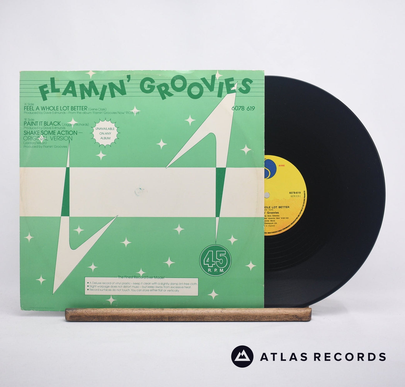 The Flamin' Groovies Feel A Whole Lot Better 12" Vinyl Record - Front Cover & Record