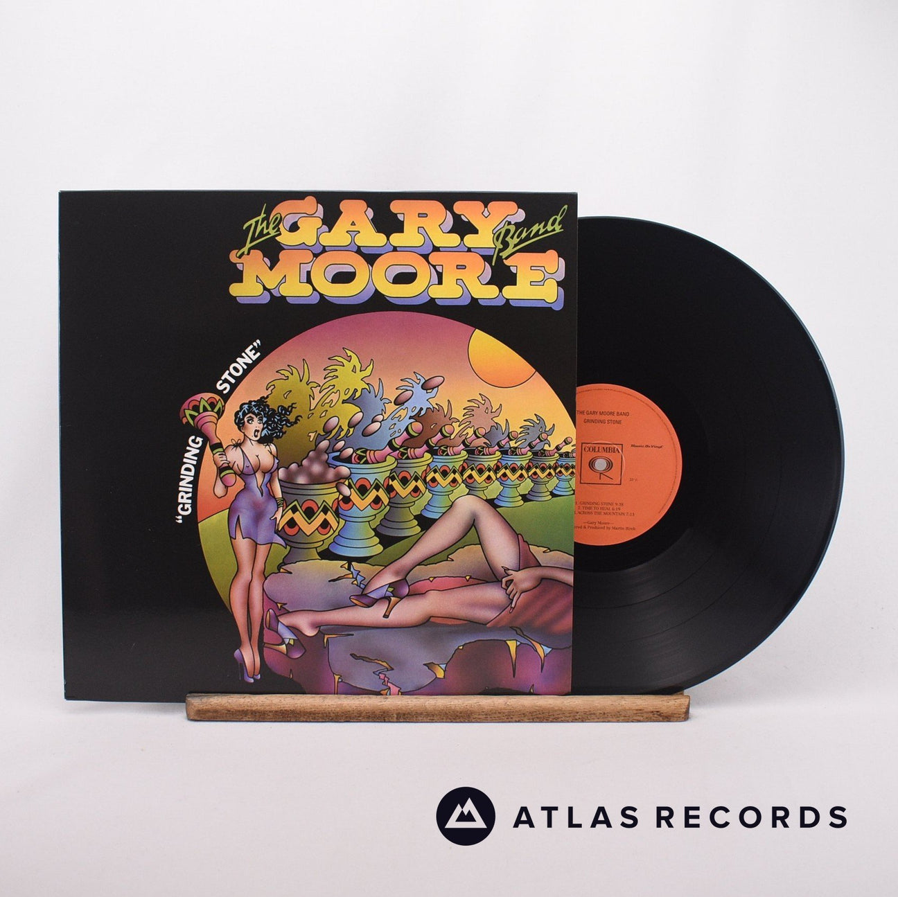 The Gary Moore Band Grinding Stone LP Vinyl Record - Front Cover & Record