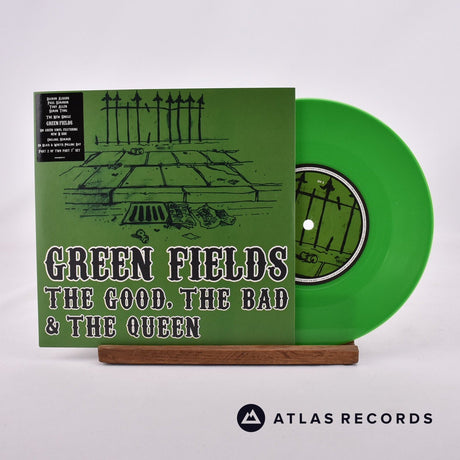 The Good, The Bad & The Queen Green Fields 7" Vinyl Record - Front Cover & Record