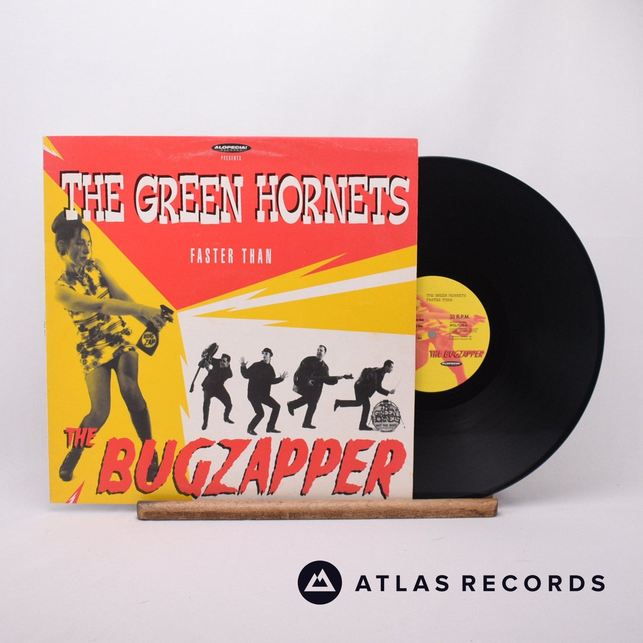 The Green Hornets Faster Than The Bugzapper LP Vinyl Record - Front Cover & Record