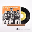 The Highlighters Band Poppin' Pop Corn 7" Vinyl Record - Front Cover & Record