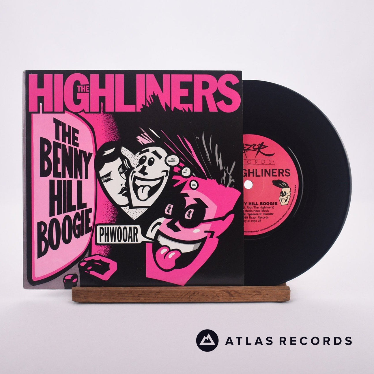 The Highliners The Benny Hill Boogie 7" Vinyl Record - Front Cover & Record