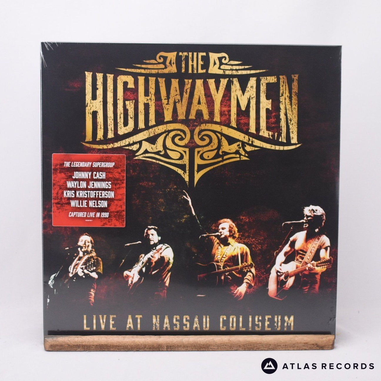 The Highwaymen Live At Nassau Coliseum LP Vinyl Record - Front Cover & Record