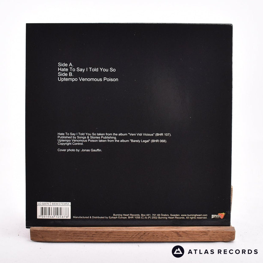 The Hives - Hate To Say I Told You So - 7" Vinyl Record - NM/NM