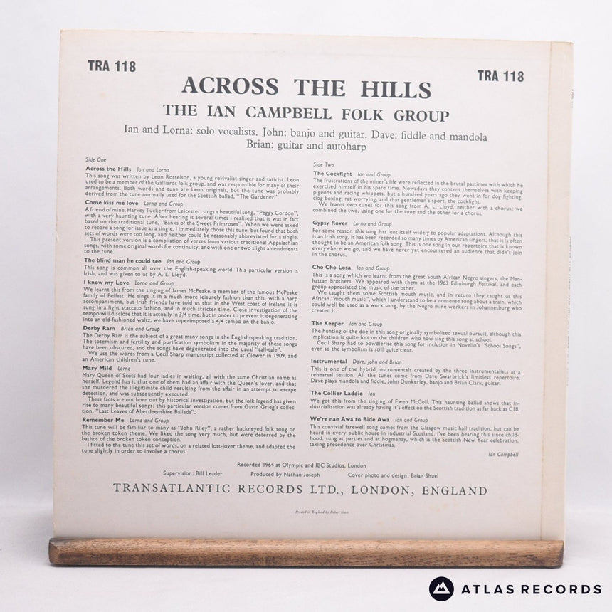 The Ian Campbell Folk Group - Across The Hills - LP Vinyl Record - EX/VG+