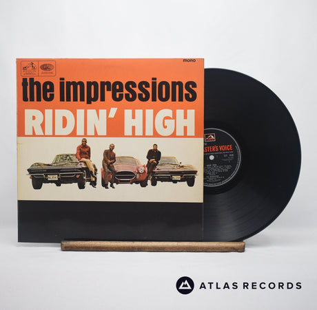 The Impressions Ridin' High LP Vinyl Record - Front Cover & Record