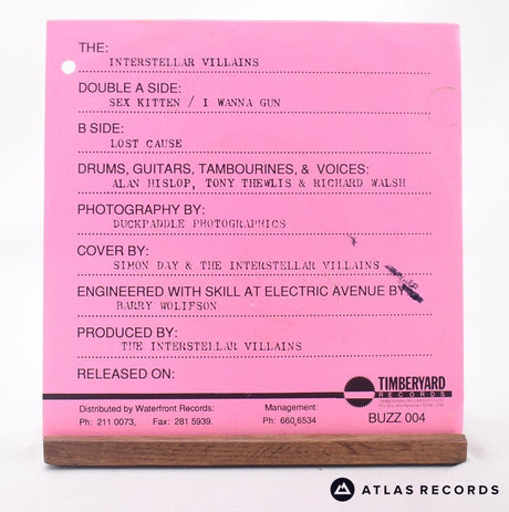 The Interstellar Villains - Sex Kitten / I Wanna Gun - 7" Vinyl Record - VG+/NM