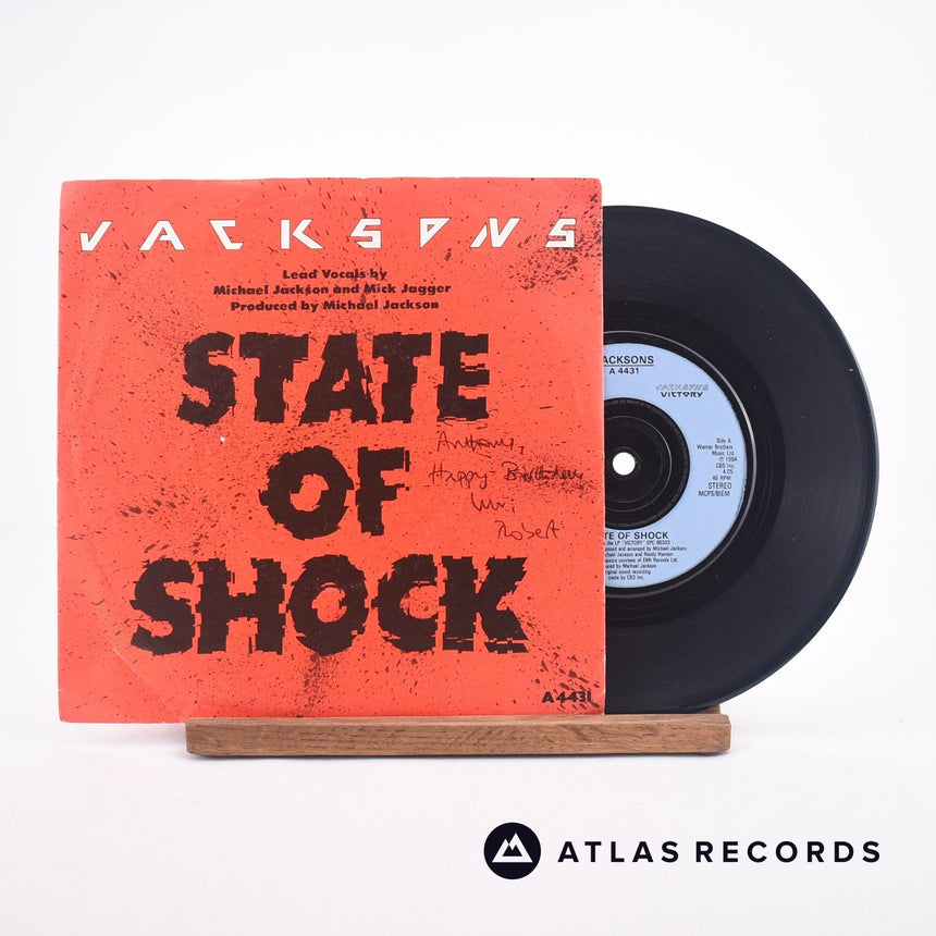 The Jacksons State Of Shock 7" Vinyl Record - Front Cover & Record