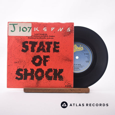 The Jacksons State Of Shock 7" Vinyl Record - Front Cover & Record