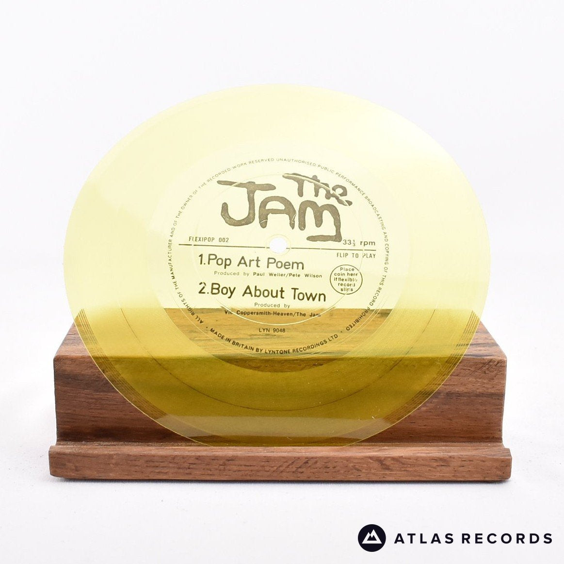 The Jam Pop Art Poem 7" Flexi-Disc Vinyl Record - In Sleeve