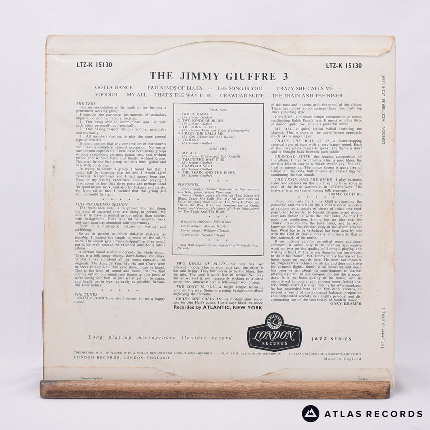 The Jimmy Giuffre Trio - The Jimmy Giuffre 3 - Mono LP Vinyl Record - VG/EX