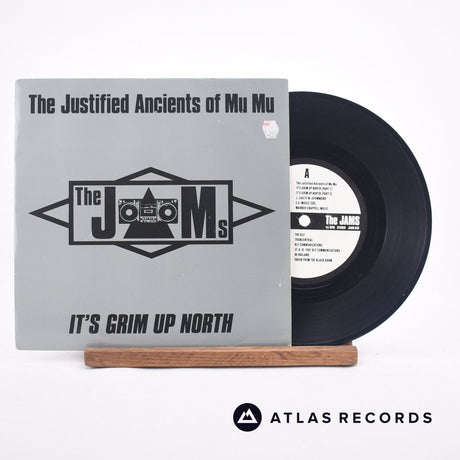 The Justified Ancients Of Mu Mu It's Grim Up North 7" Vinyl Record - Front Cover & Record