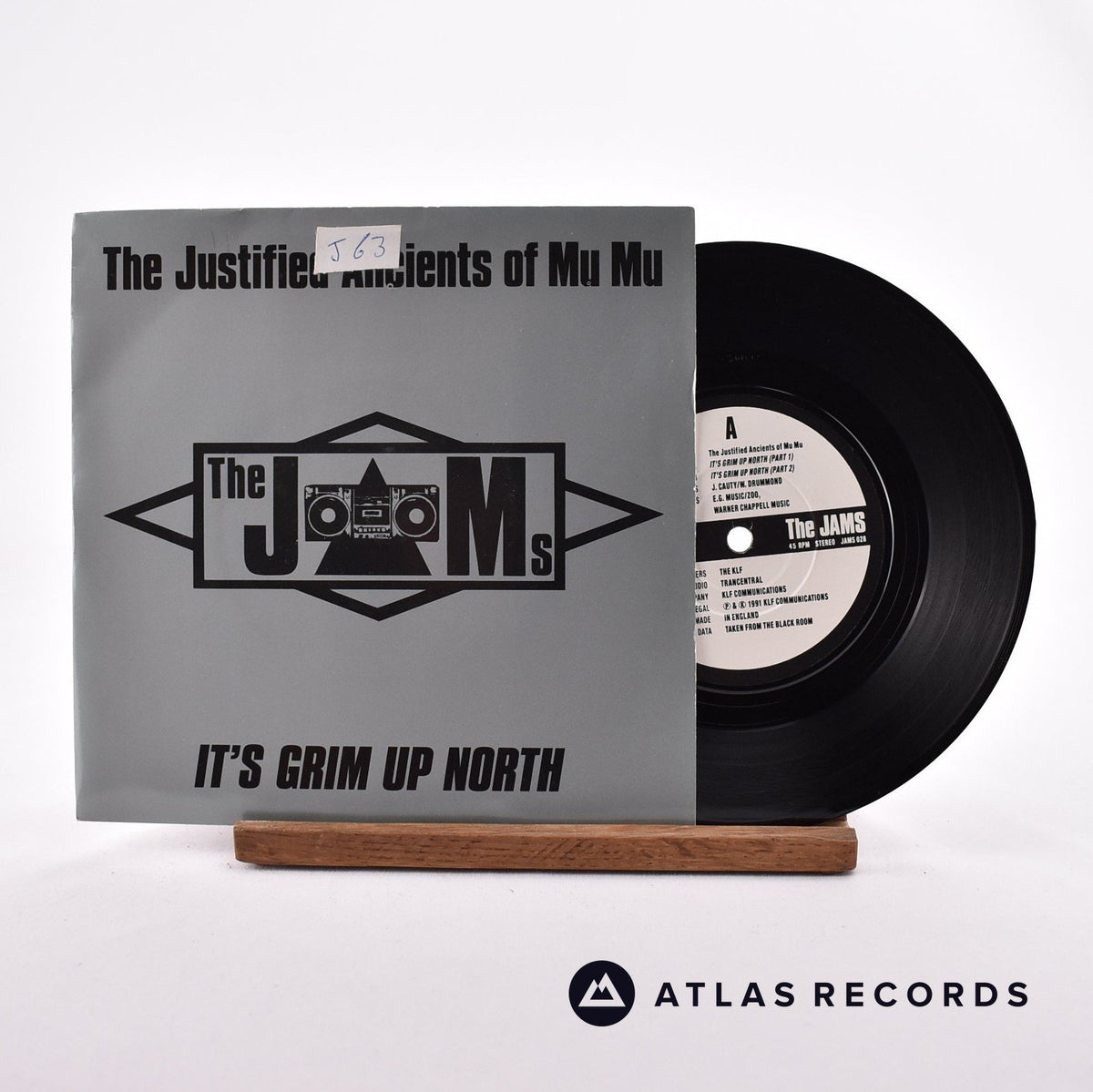 The Justified Ancients Of Mu Mu It's Grim Up North 7" Vinyl Record - Front Cover & Record