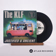 The KLF Justified & Ancient 7" Vinyl Record - Front Cover & Record