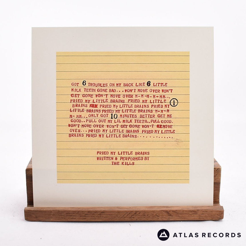 The Kills - Fried My Little Brains - Lyric Sheet 7" Vinyl Record - NM/NM