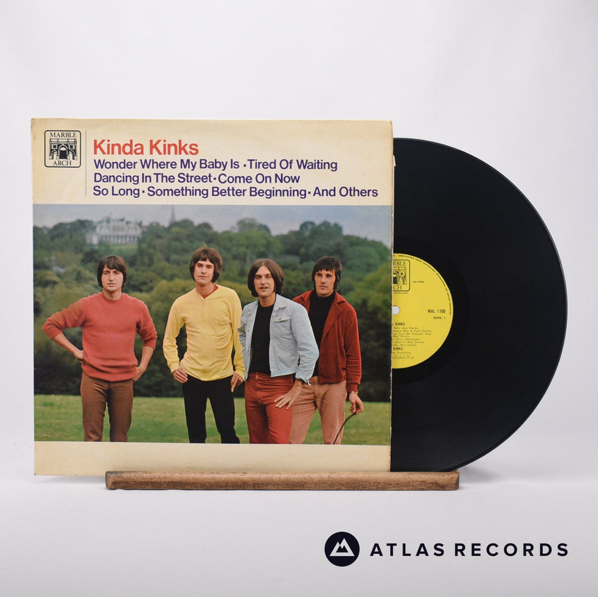 The Kinks Kinda Kinks LP Vinyl Record - Front Cover & Record