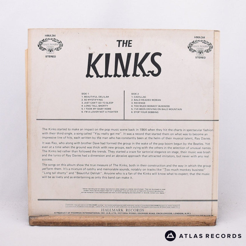 The Kinks - Kinks - Reissue Signed LP Vinyl Record - EX/VG+