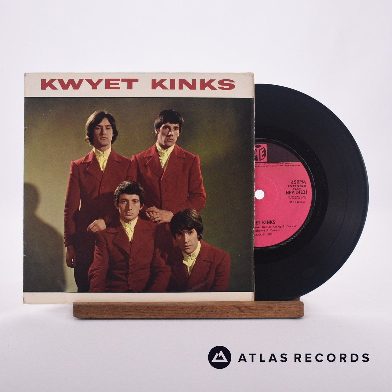 The Kinks Kwyet Kinks 7" Vinyl Record - Front Cover & Record