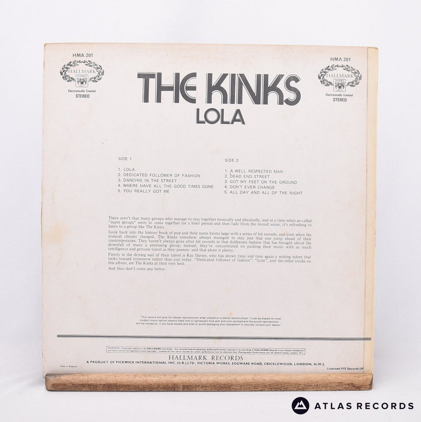 The Kinks - Lola - LP Vinyl Record - VG+/VG+