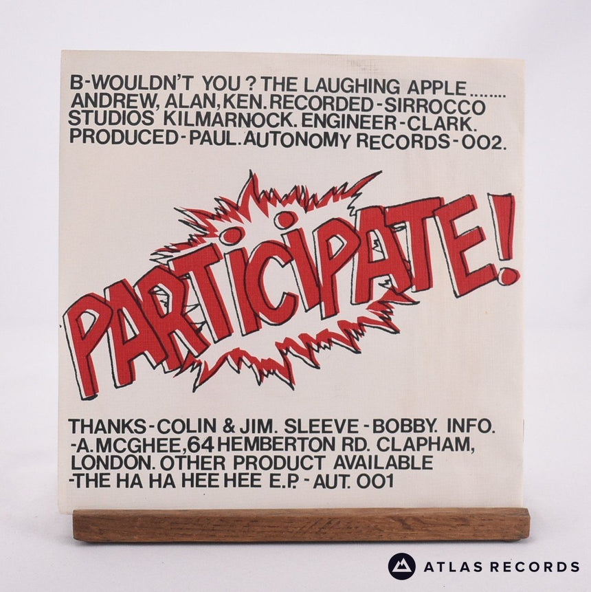 The Laughing Apple - Participate! - 7" Vinyl Record - EX/EX