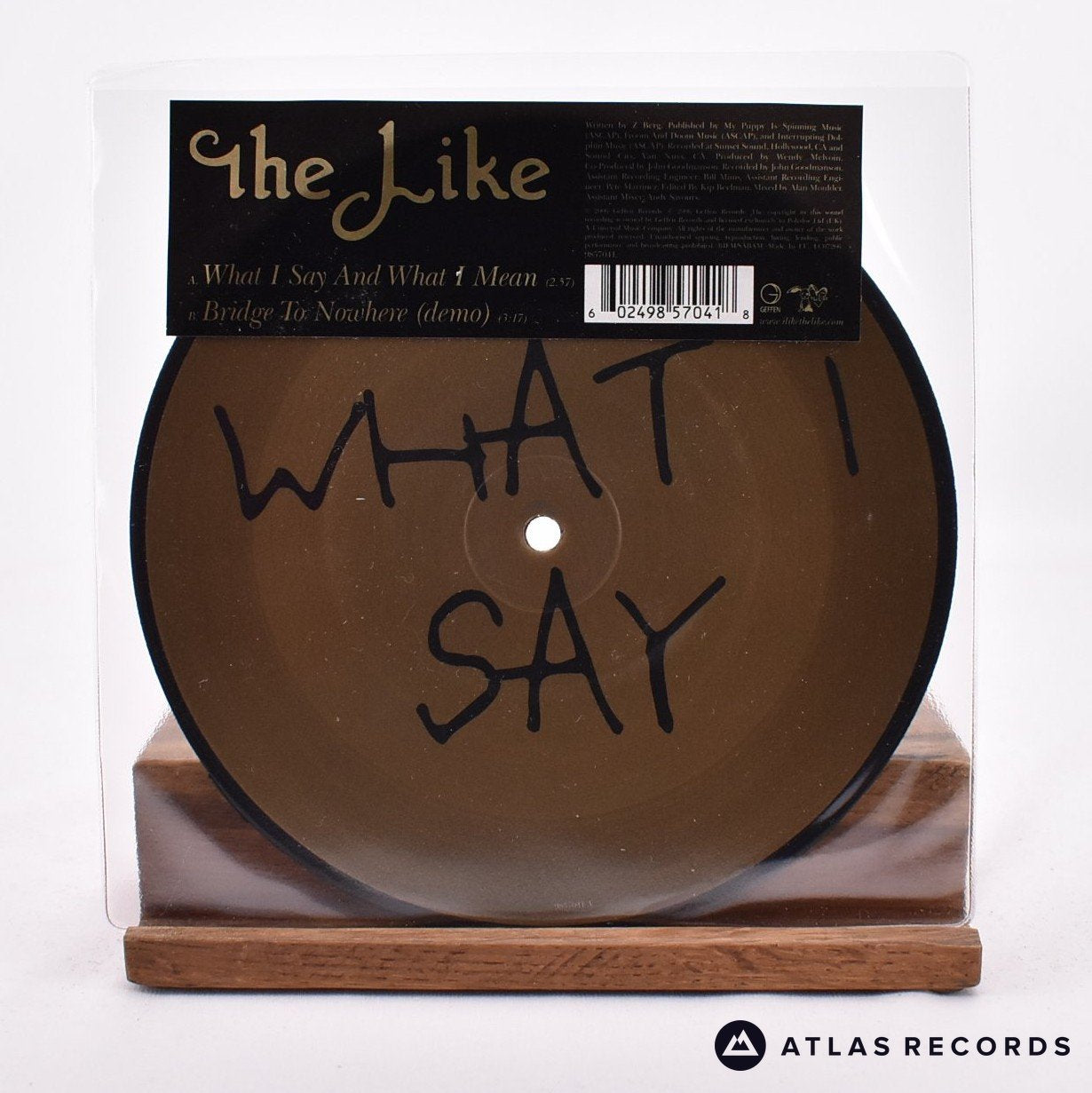 The Like What I Say And What I Mean 7" Vinyl Record - Front Cover & Record