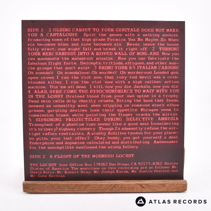 The Locust - Flight Of The Wounded Locust - Insert 7" Vinyl Record - NM/EX