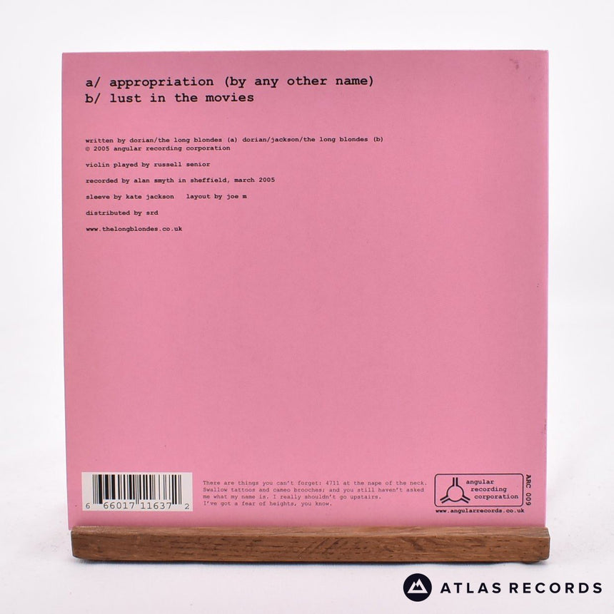 The Long Blondes - Appropriation - 7" Vinyl Record - NM/NM