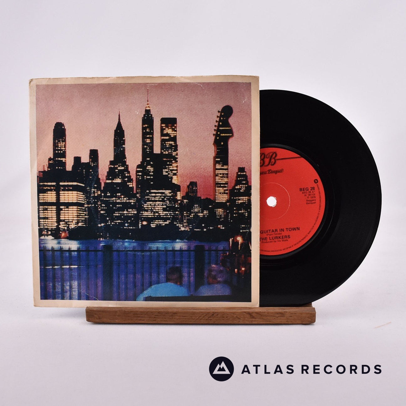 The Lurkers New Guitar In Town 7" Vinyl Record - Front Cover & Record