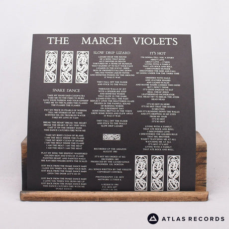 The March Violets - Snake Dance - Lyric Sheet 12" Vinyl Record - VG+/EX