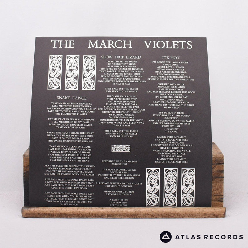 The March Violets - Snake Dance - Lyric Sheet 12" Vinyl Record - VG+/EX