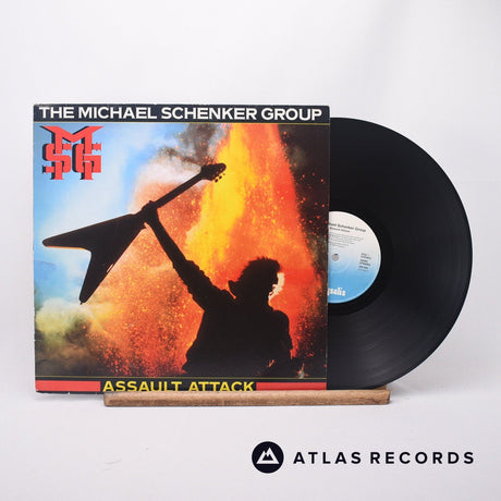 The Michael Schenker Group Assault Attack LP Vinyl Record - Front Cover & Record