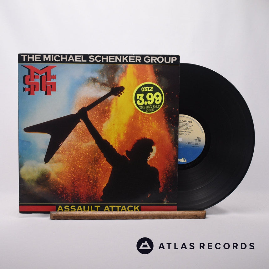 The Michael Schenker Group Assault Attack LP Vinyl Record - Front Cover & Record