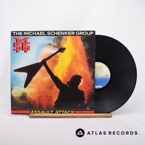 The Michael Schenker Group Assault Attack LP Vinyl Record - Front Cover & Record