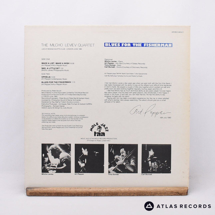 The Milcho Leviev Quartet - Blues For The Fisherman - LP Vinyl Record - EX/EX