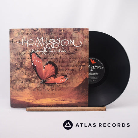 The Mission Butterfly On A Wheel 12" Vinyl Record - Front Cover & Record