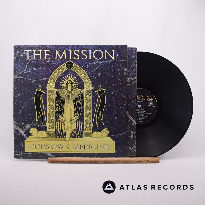 The Mission Gods Own Medicine LP Vinyl Record - Front Cover & Record
