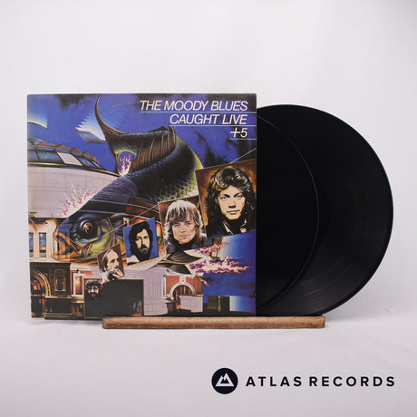 The Moody Blues Caught Live +5 2 x LP Vinyl Record - Front Cover & Record